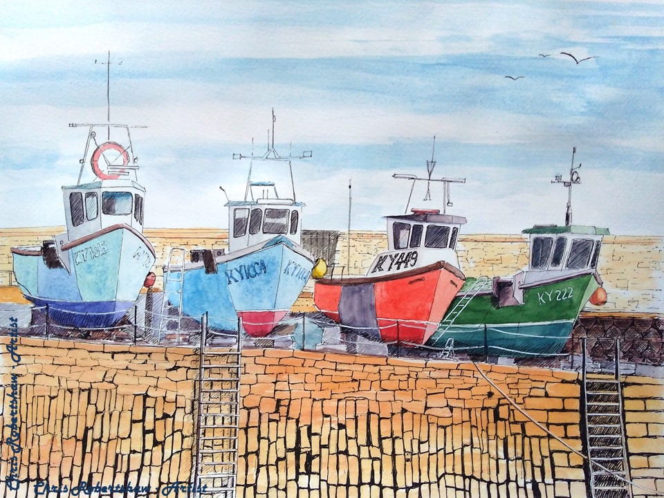 Fishing Boats, Crail Harbour.