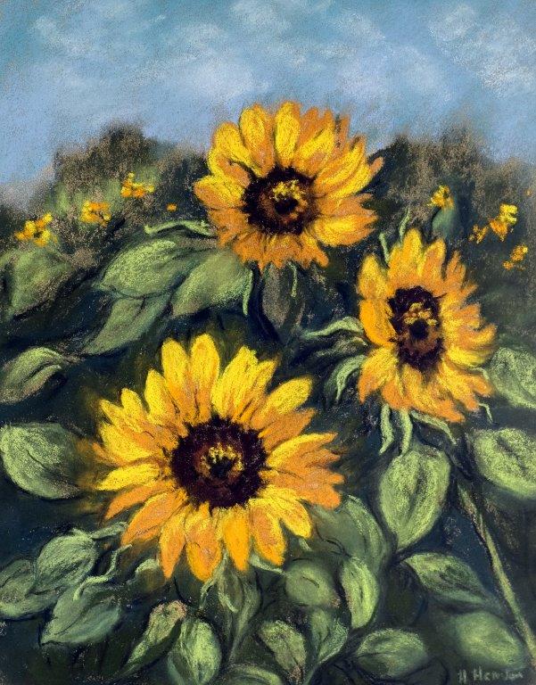 Three Sunflowers.