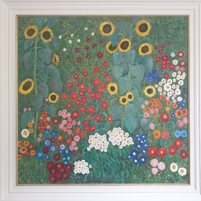 Flower Garden 2. Interpretation of Gustav Klimt