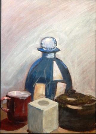 Still life with Blue Bottle