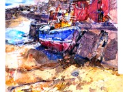 s22OONA LOWSBY AWARD (winner) 'Padstow Harbour' by Ann Roach